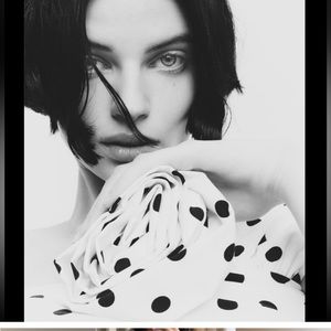 BLOGGER’S FAVE!!! Zara One Shoulder Flower Top White/Black NWT